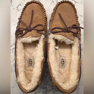 UGG Brown Dakota Slippers with Cream Lining